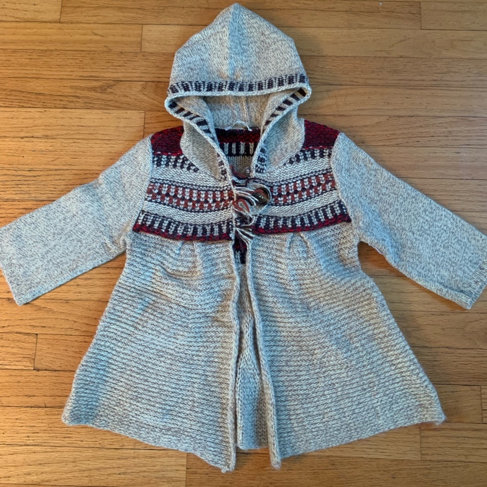 Free People *VINTAGE* Hooded Cardigan Sweater